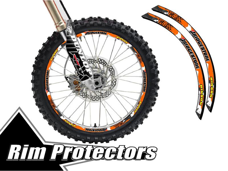 19 & 21 inch dirtbike rim protectors 21" wheel decals dirt bike tape graphics oj