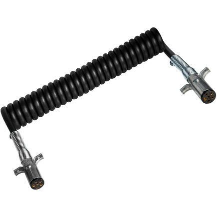 Tectran 7R4152M Trailer Wiring Plug 15 Ft., 4 Way, Powercoils, Black, 4/14, US $65.27, image 2