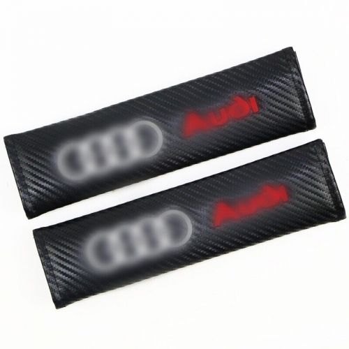 2pcs Car Seat Belt Cover Shoulder Pad Cushion Protector Carbon Fiber For Audi, US $12.88, image 4