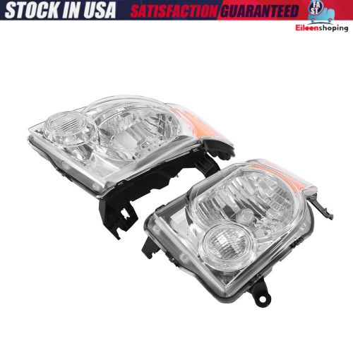 Pair front halogen w/ led drl headlights headlamps for ford escape suv 2008-2012