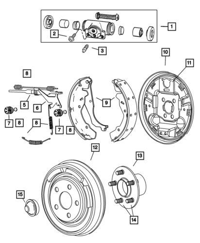 Genuine mopar wheel cylinder 5096244aa