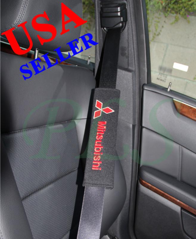Mitsubishi Seat Belt Cover Shoulder Pads Black Cushion Pair, US $11.95, image 2