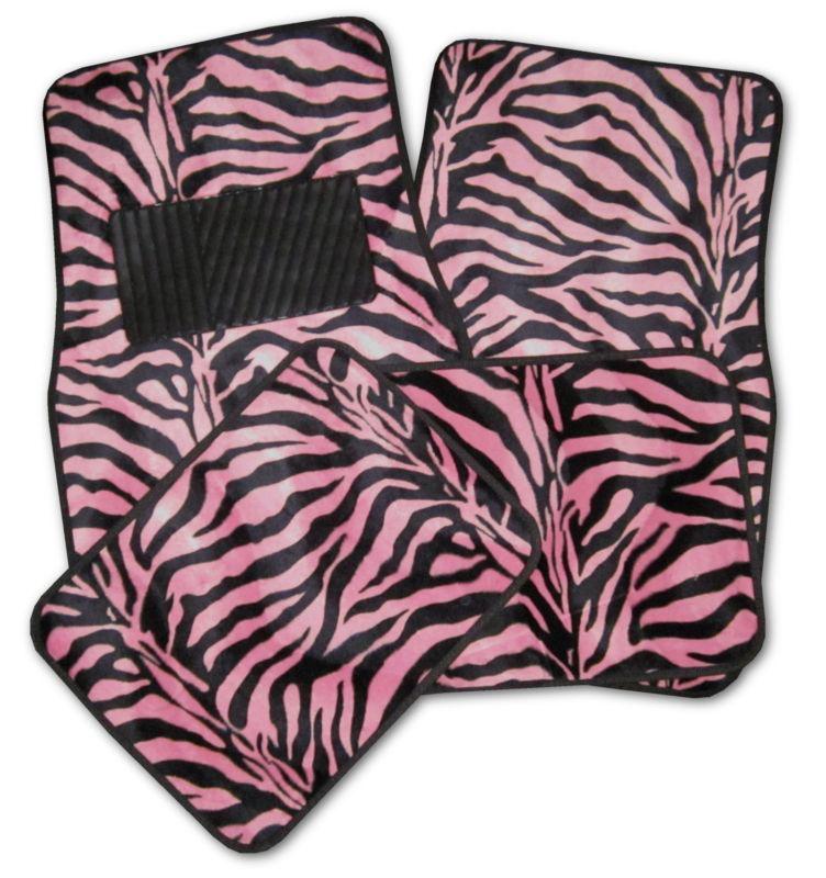 Buy New Pink Black Zebra Car Truck Auto Interior Floor Mats Set 3 in
