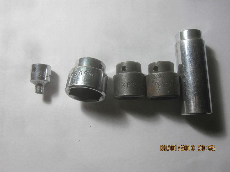 Grab bag 5 mac tools 3/8" drive sockets metric sae deep shallow chrome impact