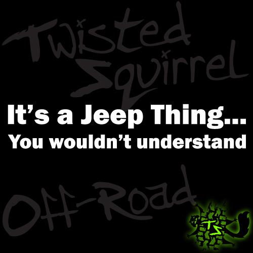 A jeep thing decal - jeep jk tj yj cj lj xj zj wrangler rubicon