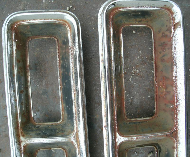 1968 68 Chevy Chevrolet Camaro Tail Bezel Housing Pair LH RH Original OEM Chrome, US $29.99, image 4