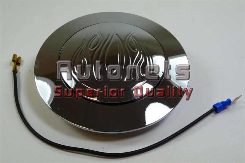Buy Flame Fire Chrome Aluminum Steering Wheel Horn Button Chevy GM 9