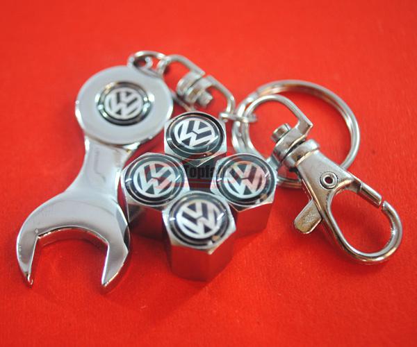 Buy Wrench Keychain Wheel Air Tyre Tire Valve Stems Caps For VW CC