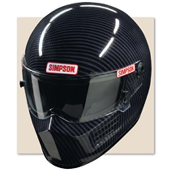 New simpson carbon fiber bandit helmet sa10, xxl, black snell 2010 racing
