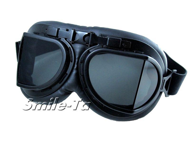 Motorcycle Vintage Style Aviator Pilot Cruiser Goggles Helmet Glasses --, US $11.88, image 2