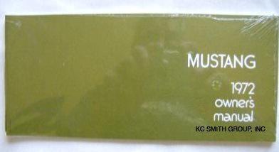 1972 mustang owner's manual