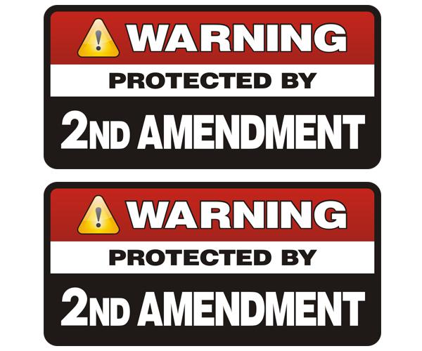 2nd amendment protected by decal set 3"x1.5" gun rights molon labe sticker zu1