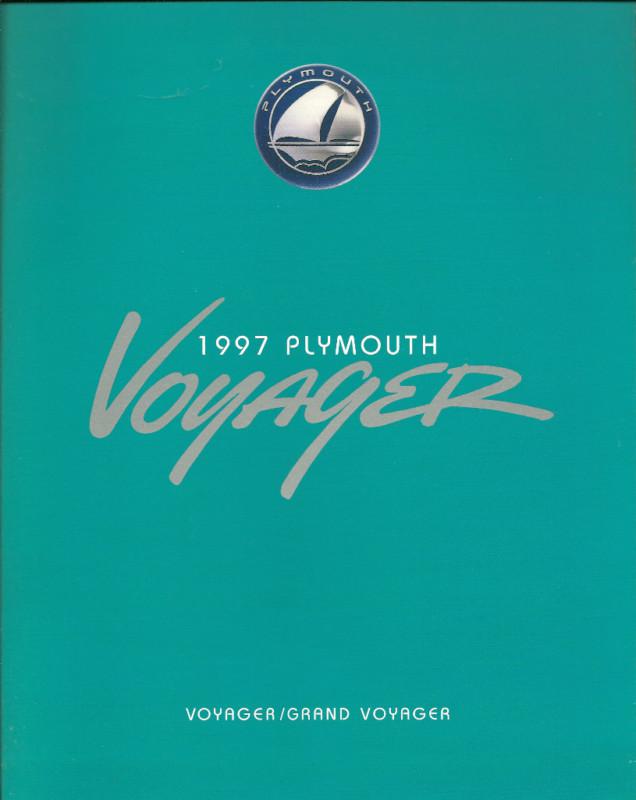 Big 1997 chrysler plymouth voyager minivan brochure/catalog: grand,se,mini-van