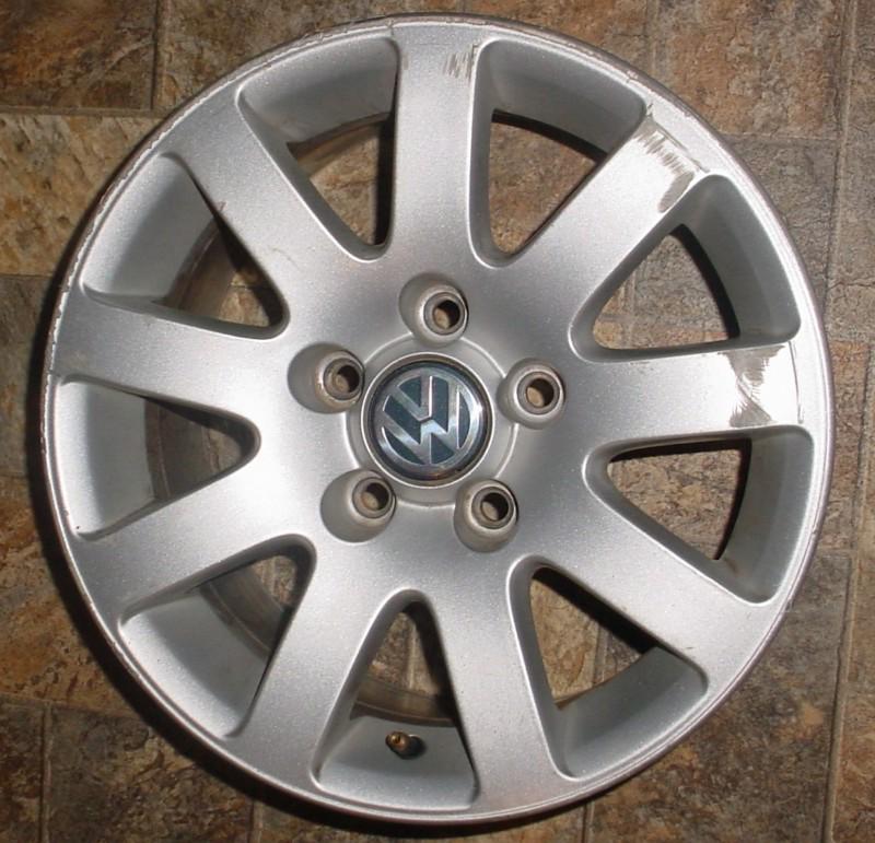 01 02 03 04 05 volkswagon passat 15" silver 9 spoke wheel used oem rim