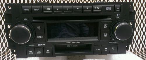 05-09 dodge jeep chrysler 6-disc cd radio cass. mp3 control