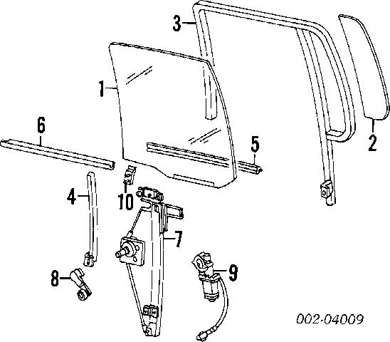 Dd7814gty 1991-97 ford mercury explorer mountaineer door rear left green tint