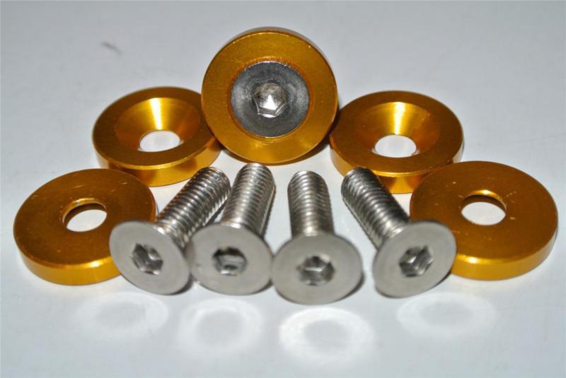 Buy JDM 20 PACK FENDER BUMPER HEAD LIGHT WASHER ANODIZED BLUE M6X20