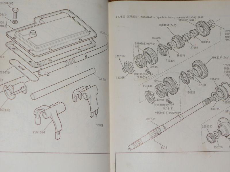 1976 1977? TRIUMPH SPITFIRE TR7 PARTS CATALOGUE / BOOK / CATALOG / GOOD ORIG!, US $57.50, image 8