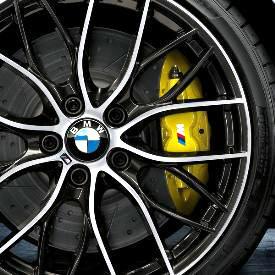 Bmw oem m performance f30 2012-on brake system front & rear with yellow caliper 