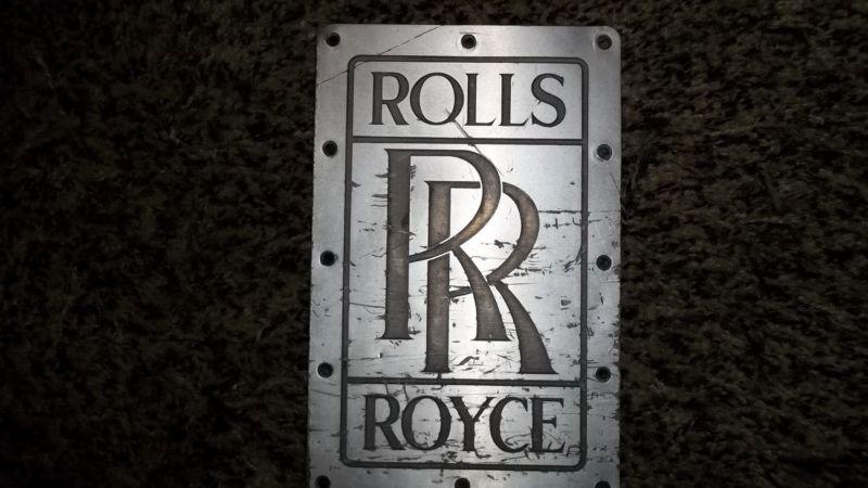 Original vintage rolls royce car truck emblem tag badge plaque