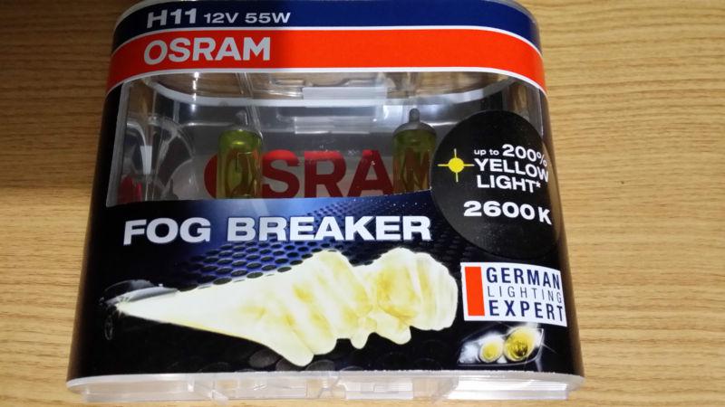 Buy Osram H11 FOG BREAKER Off-Road UP to200% Yellow light 2600K+60 ...