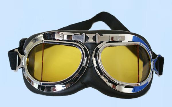 New aviator pilot cruiser motorcycle scooter atv goggles eyewear yellow lens