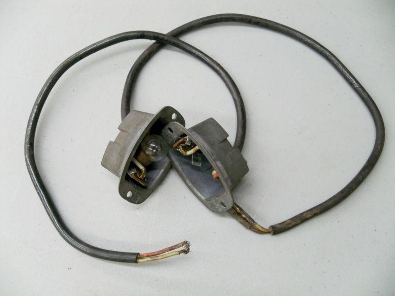 Porsche 356b 356c 356 b c hella license plate light harness assembly 1960-65