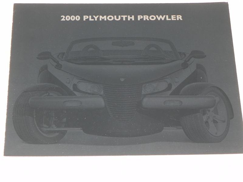 2000 plymouth prowler sales brochure in mint condition, from my dealership nos