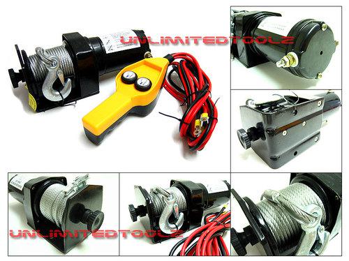 2000Lbs Power Cable Winch 12V Remote Control Electric Marine Boat Pulling Puller, US $91.94, image 2