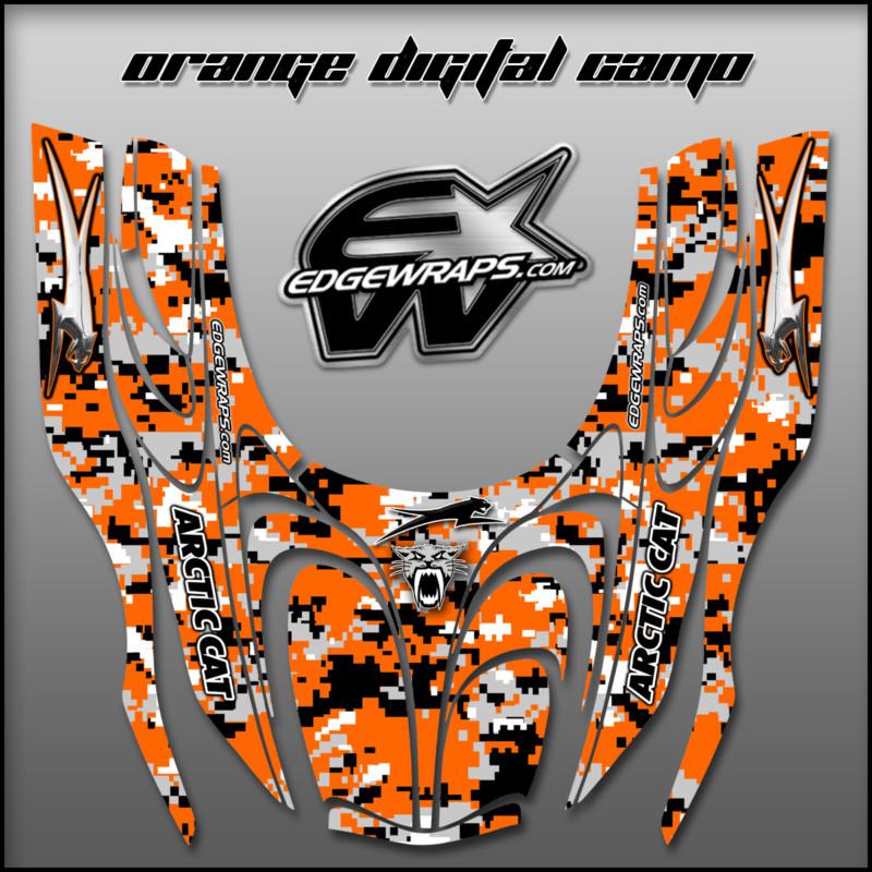 New arctic cat zr 600, 500  fits 01-05 snowmobile graphics - orange digital camo