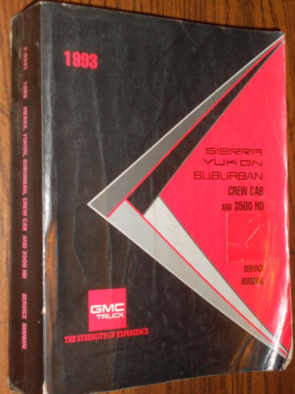 1993 gmc shop manual / original sierra pickup /  service book