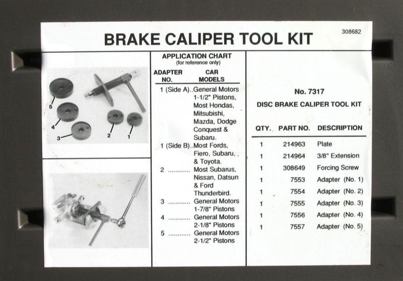 Buy SPX OTC 7317 Brake Caliper Tool Kit in Case in Ringwood, New