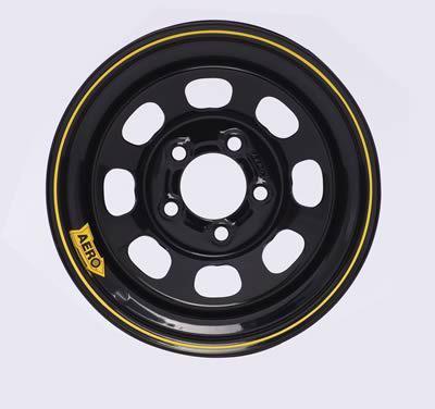 Aero 50 series black powdercoat roll-formed wheel 15"x7" 5x4.75" bc set of 4