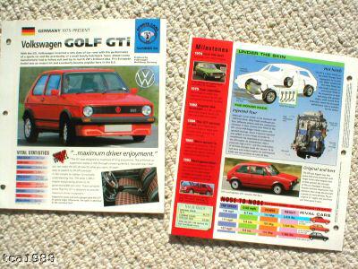 1981 / 1982 / 1983 VW VOLKSWAGEN GOLF GTi IMP Brochure , GT-i, US $8.00, image 2