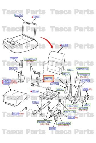 New oem front seat center armrest latch med parch f250 350 450 550 s d excursion