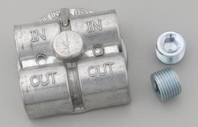 Trans-dapt 1450 adapter spin-on aluminum