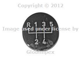 Bmw e30 e34 e36 (1984-1999) oval shift knob 5 speed pattern (adhered) genuine