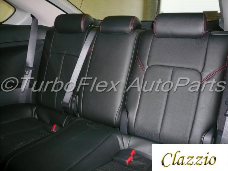 Clazzio Custom Fit Leather Seat Cover Set Black w/ Red Stitch Scion FR-S 2013+, US $549.00, image 4
