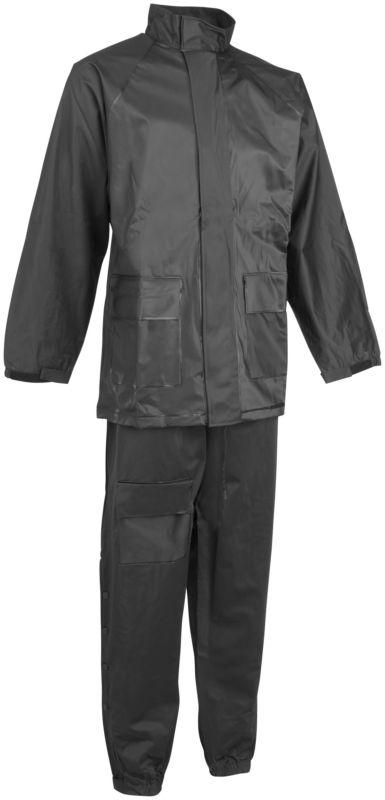 River road rainsuit rainstorm two piece rain suit black size large