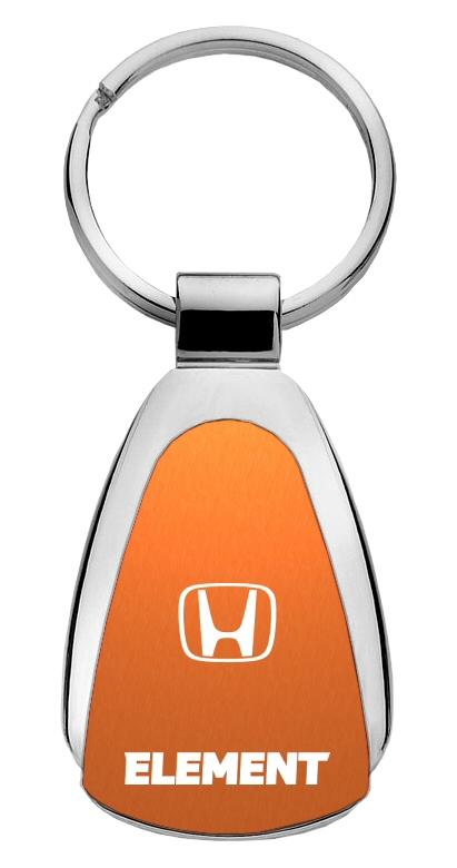 Honda element orange tear drop key chain ring tag key fob logo lanyard