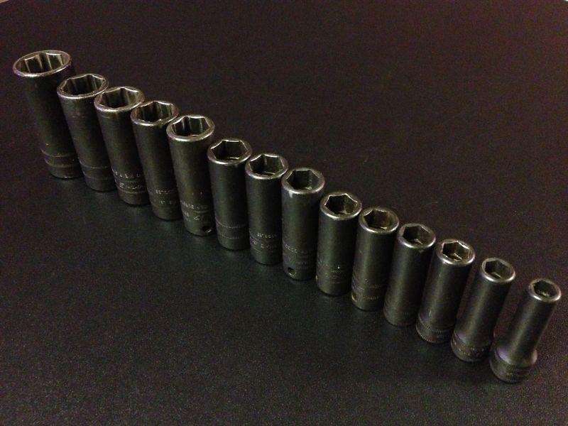 Buy NICE! Snap On 3/8" 14pc Metric Deep Well 6pt Impact Socket Set 8