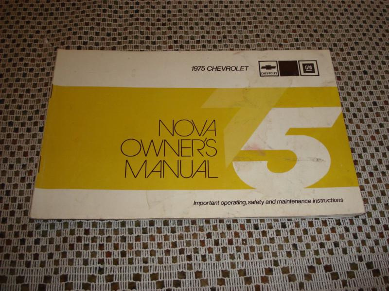 1975 chevy nova owners manual original rare glove box