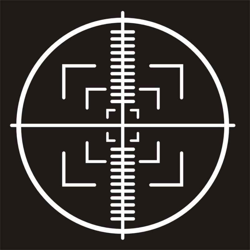 Whitetail deer hunting scope cross hairs vinyl decal sticker