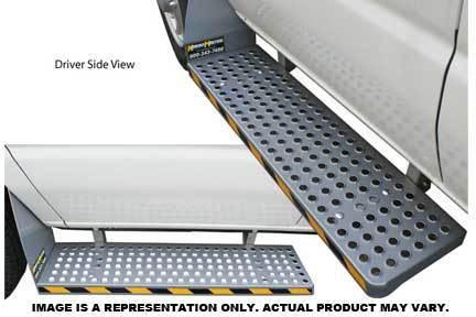 Kargo master driver side step and mount kit for ford - grey