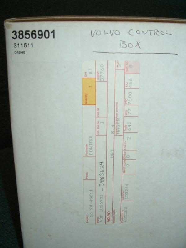 Volvo penta control box 3856901 3885624 bin62