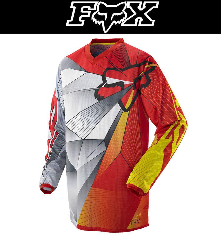 Fox racing hc kids radeon red yellow dirt bike jersey motocross mx atv '14