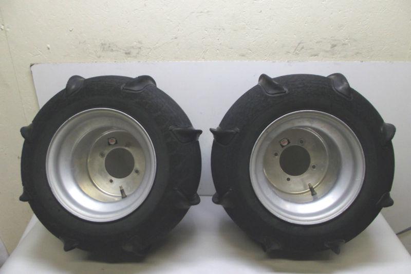 Buy Yamaha YFZ450 YFZ 450 ATV Rear Sand Paddle Tires & Wheels Skat Trak