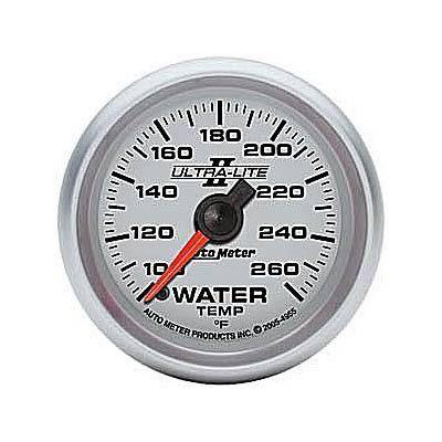 Autometer ultra-lite ii electrical water temperature gauge 2 1/16" dia 4955