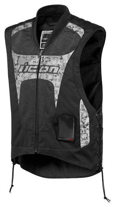Icon interceptor motorcycle vest black xx-large/xxx-large