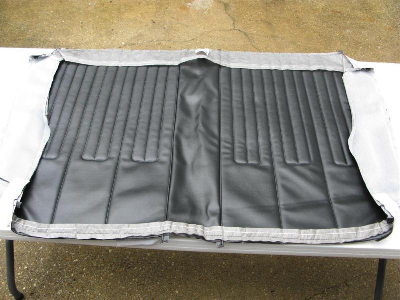 New black pui 1968 pontiac lemans & gto convertible rear seat covers